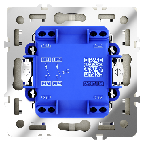 Выключатель проходной 2-кл. с подсветкой, Шелк, S70 Voltum VLS020404