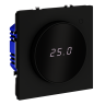 Терморегулятор электронный с индикацией и датчиком, для теплого пола, Черный матовый, VOLTUM S70 VLS070108