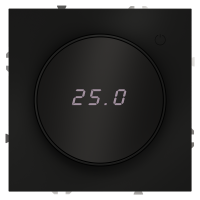 Терморегулятор электронный с индикацией и датчиком, для теплого пола, Черный матовый, VOLTUM S70 VLS070108