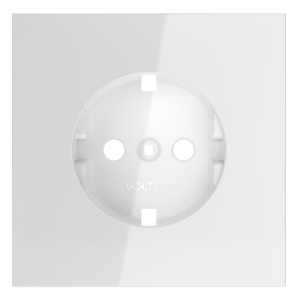 Лицевая панель для розетки с З/К, Белый глянцевый, S70 Voltum VLS000601