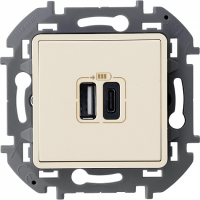 Розетка USB для зарядки, слоновая кость, INSPIRIA Legrand 673761