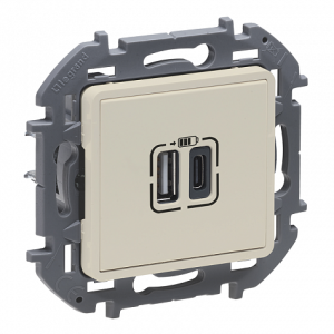 Розетка USB для зарядки, слоновая кость, INSPIRIA Legrand 673761