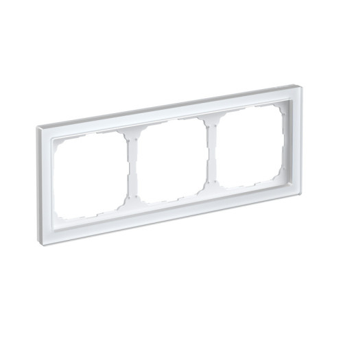 Рамка 3 местная, натуральное стекло, Белый, ArtGallery SE GAL320103