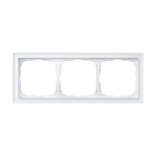 Рамка 3 местная, натуральное стекло, Белый, ArtGallery SE GAL320103
