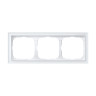 Рамка 3 местная, натуральное стекло, Белый, ArtGallery SE GAL320103