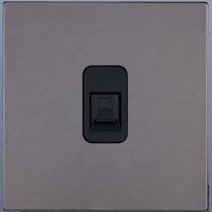 Розетка компьютерная RJ45 (внутренний монт.), Темн. хром, Toledo Salvador SJAN88EC13 Розетка компьютерная RJ45 (внутренний монт.), Темн. хром, Toledo Salvador SJAN88EC13