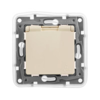 Розетка с З/К с крышкой, герметичная IP44, слоновая кость, Etika Legrand 672332