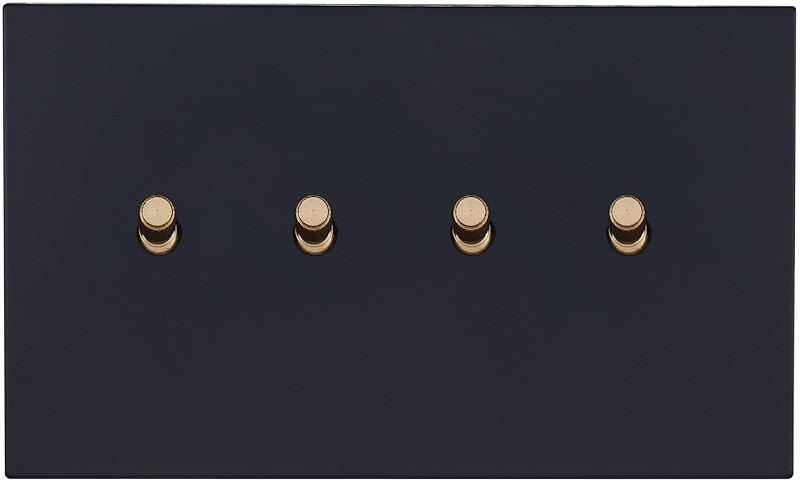 Выключатель тумблерный 4 кл. (внутренний монт.), Черный, Castilla Salvador SJAN13BC4