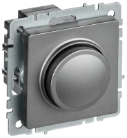Диммер поворотно-нажимной 600Вт, Сталь, Brite IEK BR-D20-0600-K46