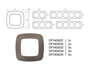 Рамка 3 местная пластик, Темная бронза матовый, OMEGA Ecta Ambrella Volt OF140633
