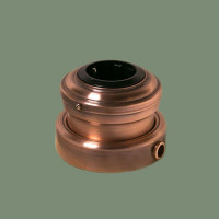 Ретро розетка медь с З/К и шторками, светлая медь, Romatti R233-7-12