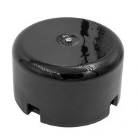 Распаечная коробка керамика D90х35, Черный, Bironi B1-523-03