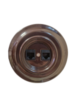 Розетка керамика компьютерная RJ45, Коричневый, Retrika Colony B01-02