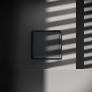 Выключатель 1кл., с подсв., Графит, Voltum S70 VLS010207