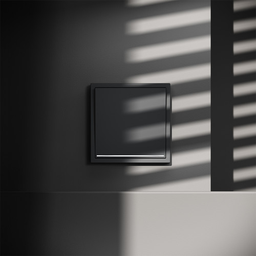 Выключатель 1кл., с подсв., Графит, Voltum S70 VLS010207