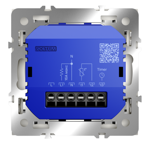 Терморегулятор электронный с индикацией и датчиком, для теплого пола, Хлопок, VOLTUM S70 VLS070113
