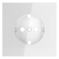 Лицевая панель для розетки с З/К и шторками, Белый глянцевый, S70 Voltum VLS000701