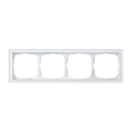 Рамка 4 местная, натуральное стекло, Белый, ArtGallery SE GAL320104