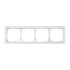 Рамка 4 местная, натуральное стекло, Белый, ArtGallery SE GAL320104