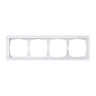 Рамка 4 местная, натуральное стекло, Белый, ArtGallery SE GAL320104