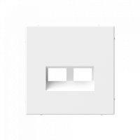Лицевая панель для розетки компьютерной 2-ой RJ45 Keystone, Белый, ArtGallery SE GAL000190