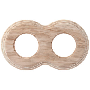 Рамка 2 местная деревянная (внутренний монт.), восьмерка, Дуб неокрашенный, Salvador С32НК