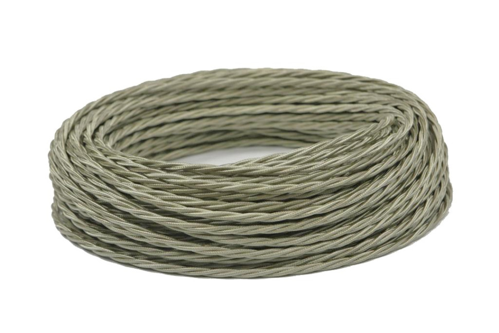 Ретро кабель витой 3x4 Титановый шелк, Interior Wire ПРВ3400-ТНШ (1 метр)