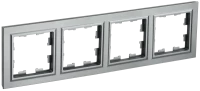 Рамка 4 местная, Сталь, Brite IEK BR-M42-K46