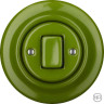Выключатель кнопочный 1 кл. проходной, ярко-зеленый глянцевый, Katy Paty NICHGW6 