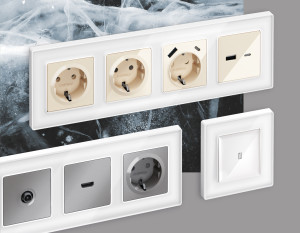 Рамка 2 местная стекло органическое, Белый, ALFA Arctic Ambrella Volt AF580102