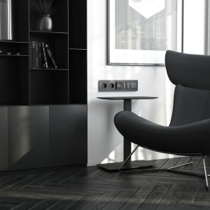 Рамка 5 местная металл, Черный алюминий, AluMax Werkel W0053508