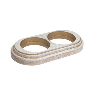 Рамка 2 местная деревянная под декор. накладку, овал, Дуб выбеленный/Золот. патина, Salvador О112ВДЗ Рамка 2 местная деревянная под декор. накладку, овал, Дуб выбеленный/Золот. патина, Salvador О112ВДЗ