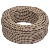 Ретро провод витой 3x1,5 Амбра матовый, Jantera JTW.731.TM06.050 (50 м.)