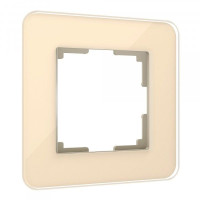 Рамка 1 местная стекло, Айвори, Elite Werkel W0012443
