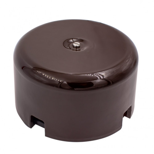 Распаечная коробка керамика D90х35, Коричневый, Bironi B1-523-02