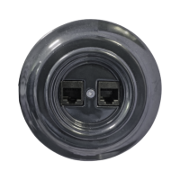 Розетка керамика компьютерная RJ45, Серый, Retrika Colony B01-10