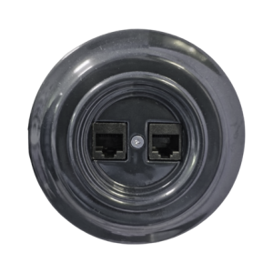 Розетка керамика компьютерная RJ45, Серый, Retrika Colony B01-10