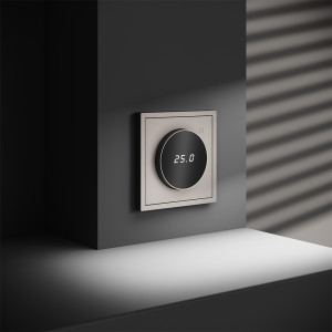 Терморегулятор электронный с индикацией и датчиком, для теплого пола, Кашемир, VOLTUM S70 VLS070103