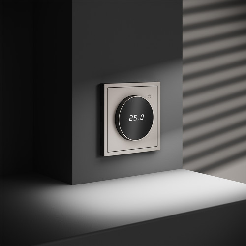 Терморегулятор электронный с индикацией и датчиком, для теплого пола, Кашемир, VOLTUM S70 VLS070103