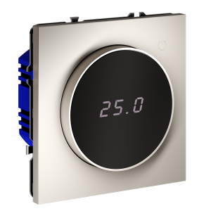 Терморегулятор электронный с индикацией и датчиком, для теплого пола, Кашемир, VOLTUM S70 VLS070103