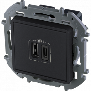 Розетка USB для зарядки, антрацит, INSPIRIA Legrand 673763