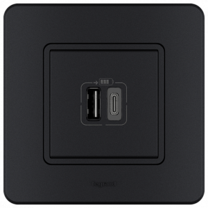 Розетка USB для зарядки, антрацит, INSPIRIA Legrand 673763