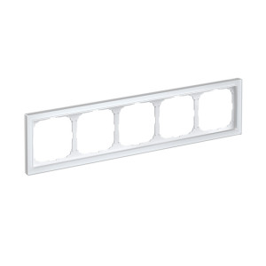 Рамка 5 местная, натуральное стекло, Белый, ArtGallery SE GAL320105