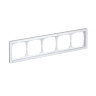 Рамка 5 местная, натуральное стекло, Белый, ArtGallery SE GAL320105
