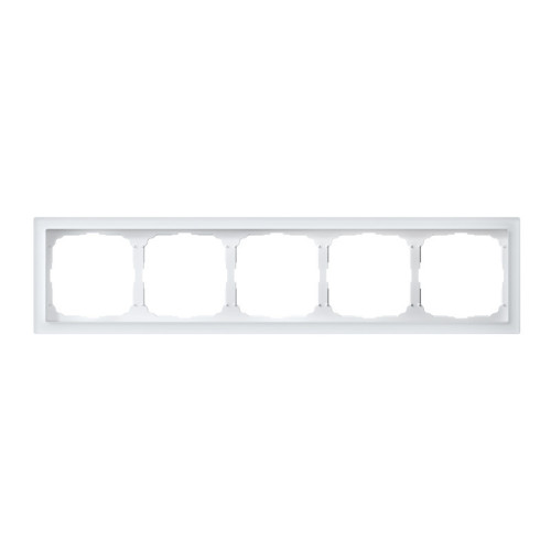 Рамка 5 местная, натуральное стекло, Белый, ArtGallery SE GAL320105