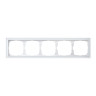 Рамка 5 местная, натуральное стекло, Белый, ArtGallery SE GAL320105
