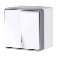 Выключатель 2 кл., герметичный IP44, Белый, Gallant Werkel W5020201