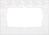 Рамка для двойной розетки пластик, Белый, Flock Werkel W0082301