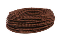 Ретро кабель витой 3x4 Коричневый, Interior Wire ПРВ3400-КРЧ (1 метр)