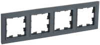 Рамка 4 местная, Графит, Brite IEK BR-M42-K53